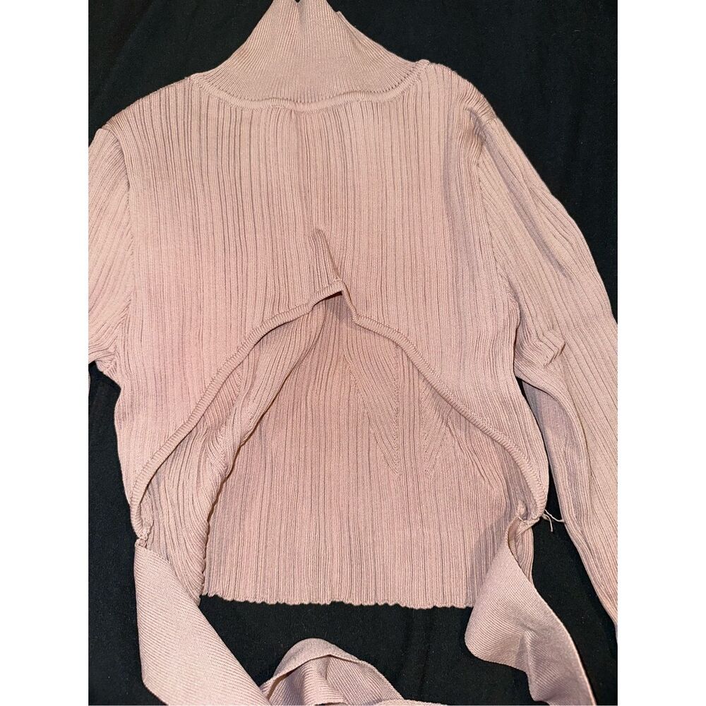 Size S pink cropped long sleeve top Zara - Picture 4 of 5